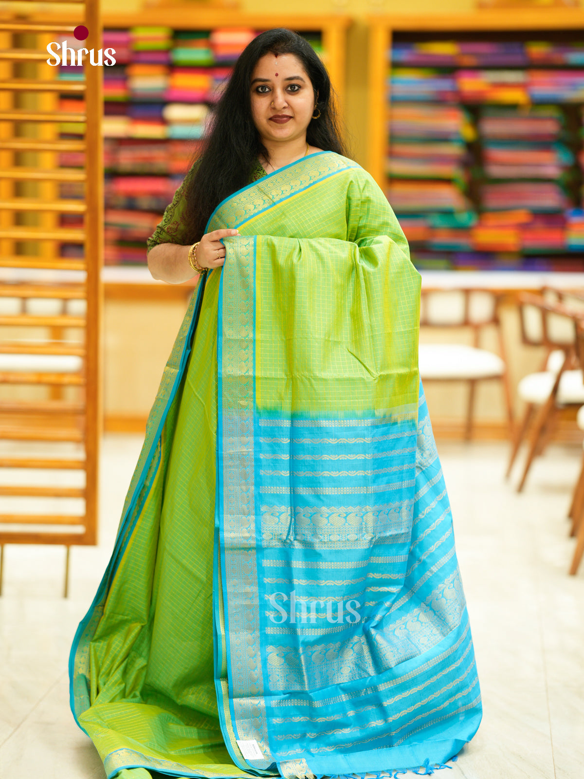 Silkcotton-halfpure Saree - EH10028