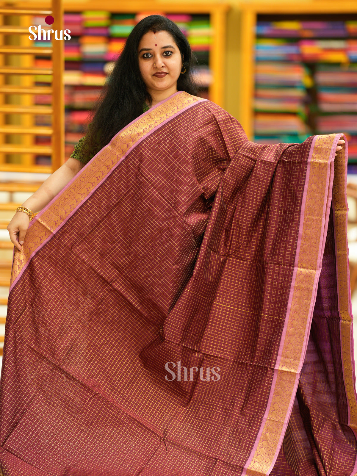 Silkcotton-halfpure Saree - EH10030