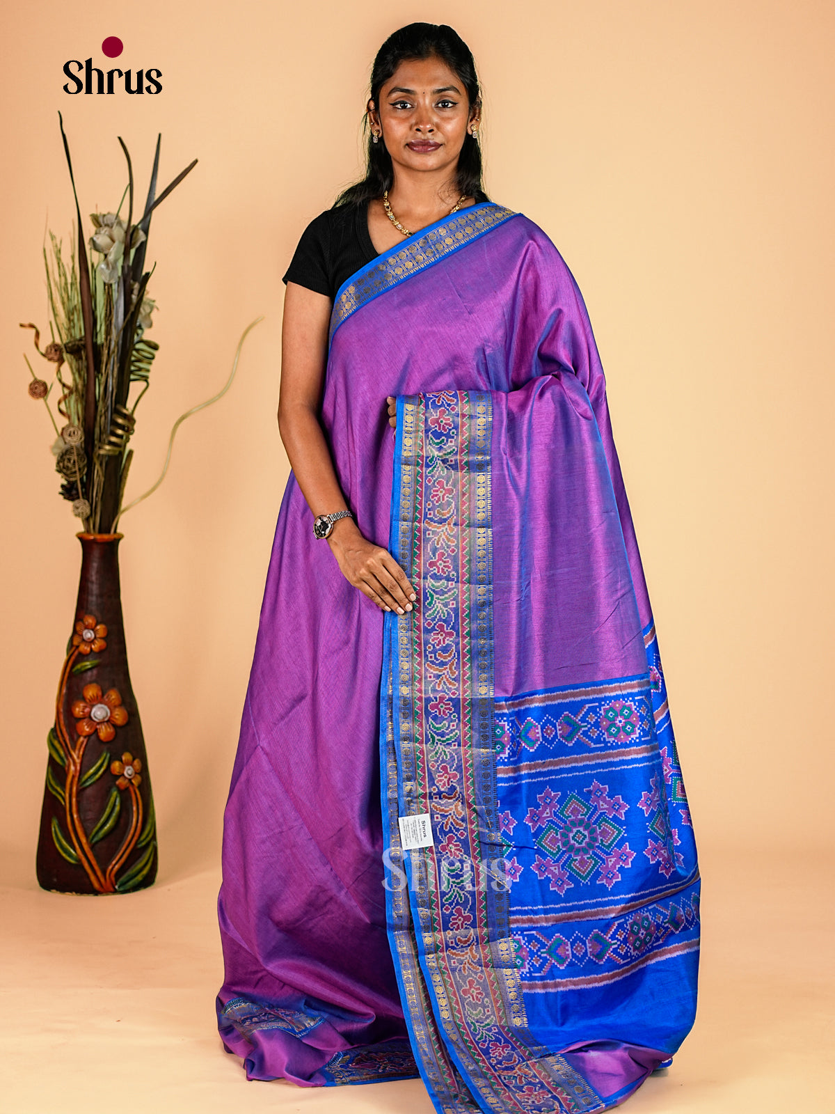 Semi Patola Saree - EH18156 - Shop on Shrus.com