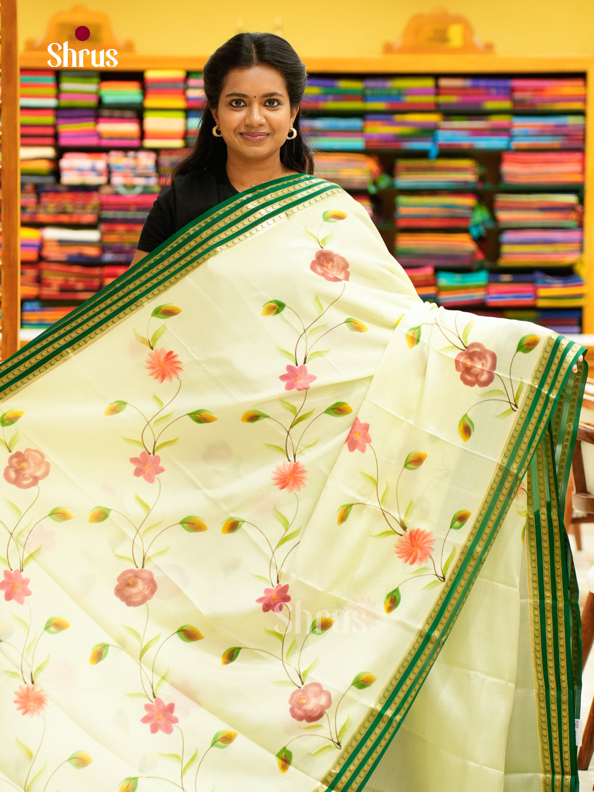 Mysore Silk Printed Saree - EH24156