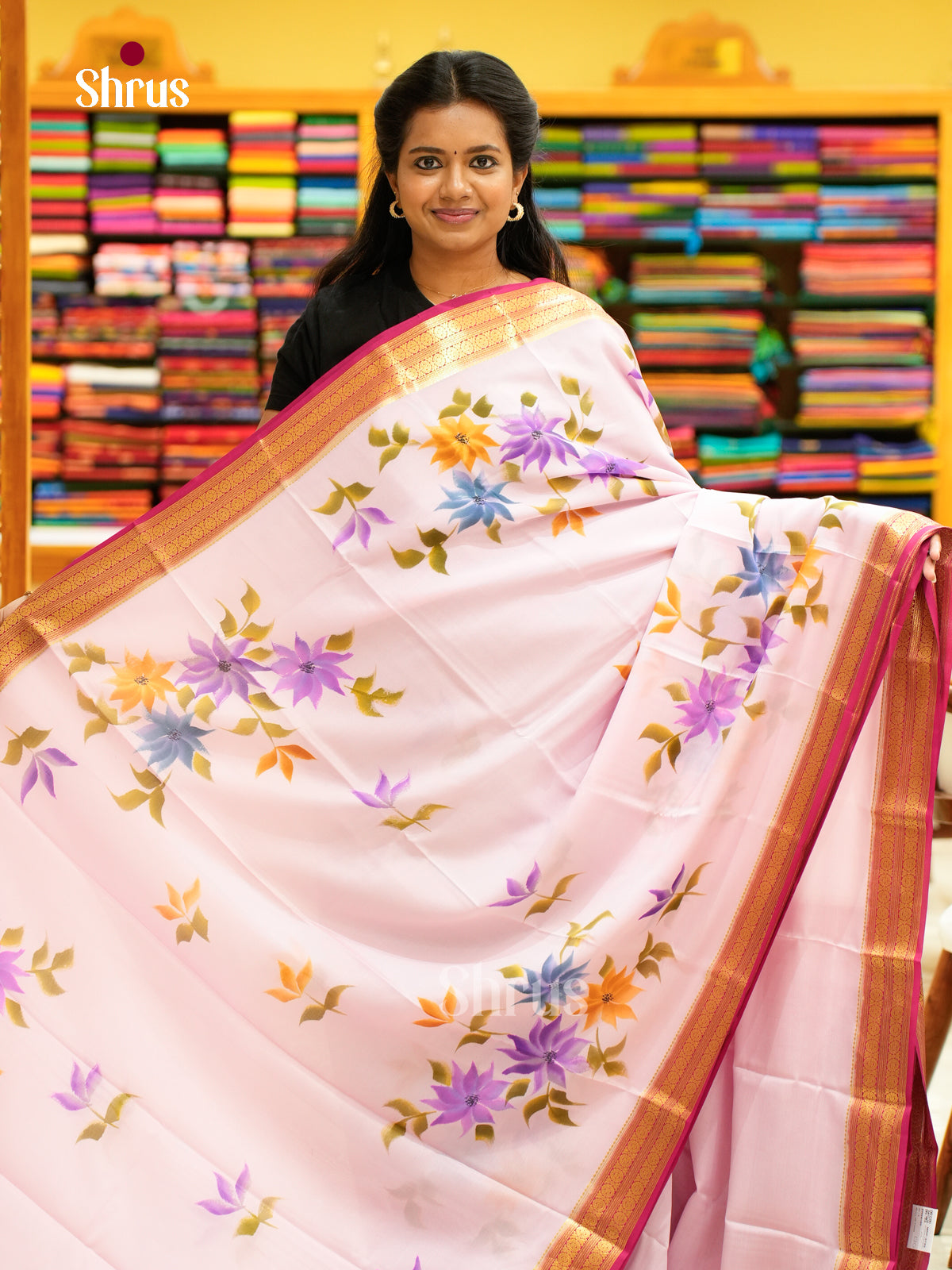 Mysore Silk Printed Saree - EH24160
