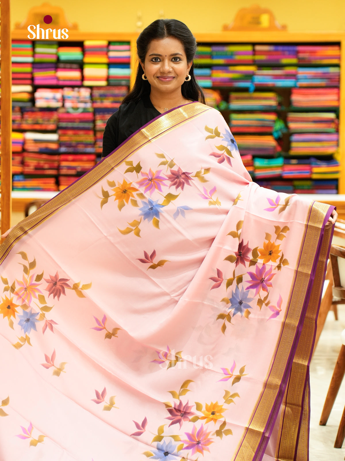 Mysore Silk Printed Saree - EH24161
