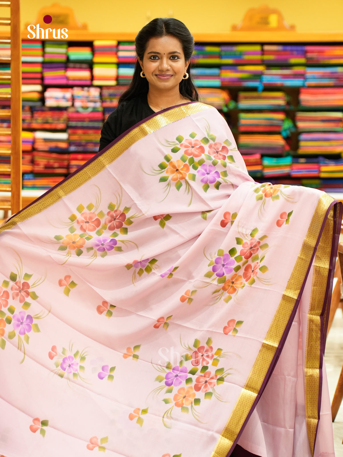 Mysore Silk Printed Saree - EH24162