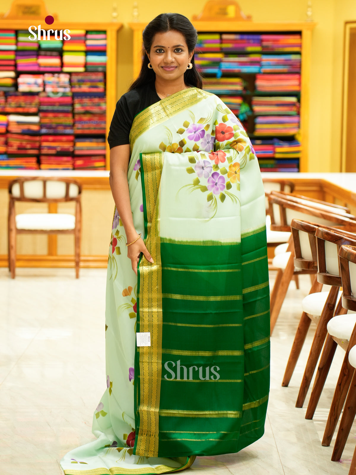 Mysore Silk Printed Saree - EH24163