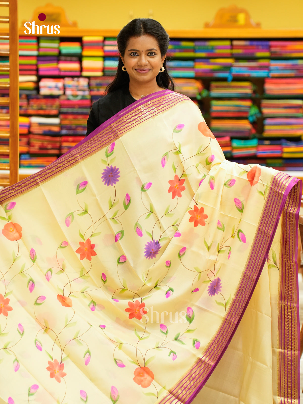 Mysore Silk Printed Saree - EH24168