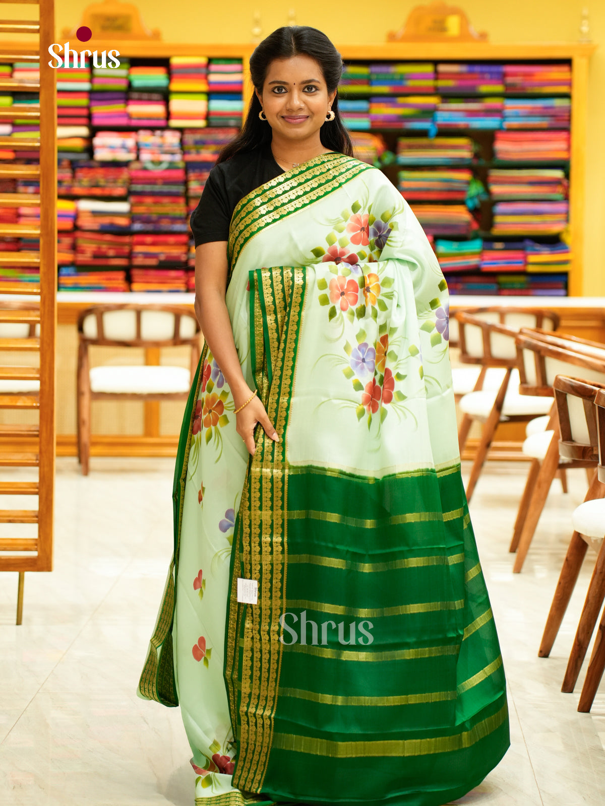 Mysore Silk Printed Saree - EH24169