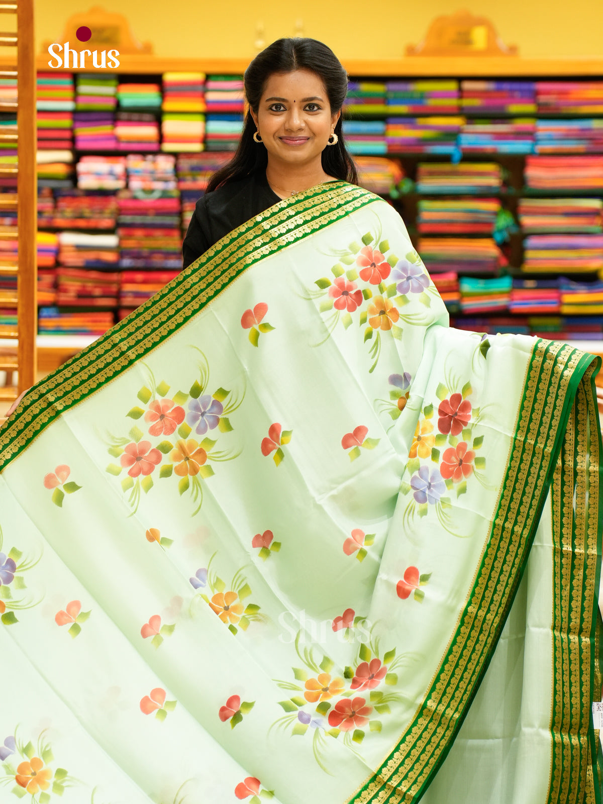 Mysore Silk Printed Saree - EH24169