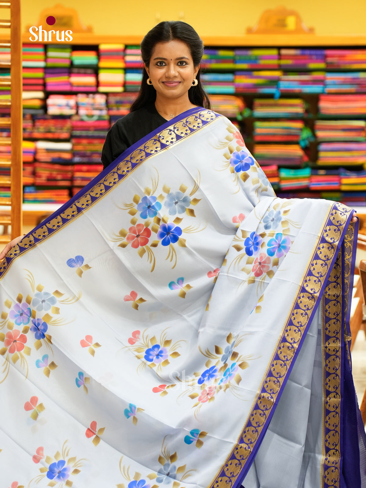 Mysore Silk Printed Saree - EH24170