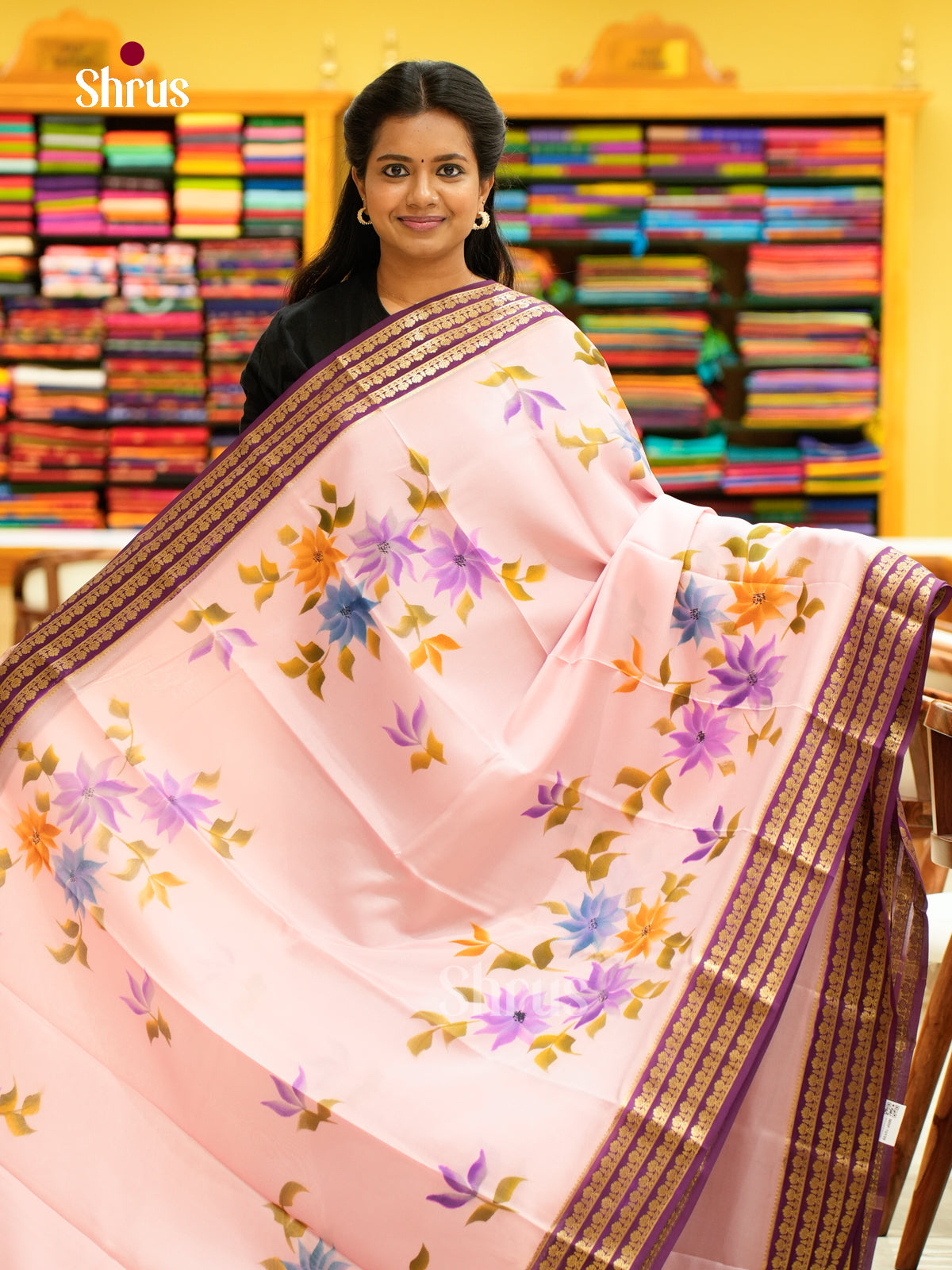 Mysore Silk Printed Saree - EH24172