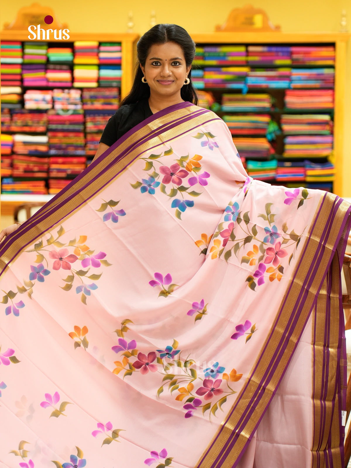 Mysore Silk Printed Saree - EH24175