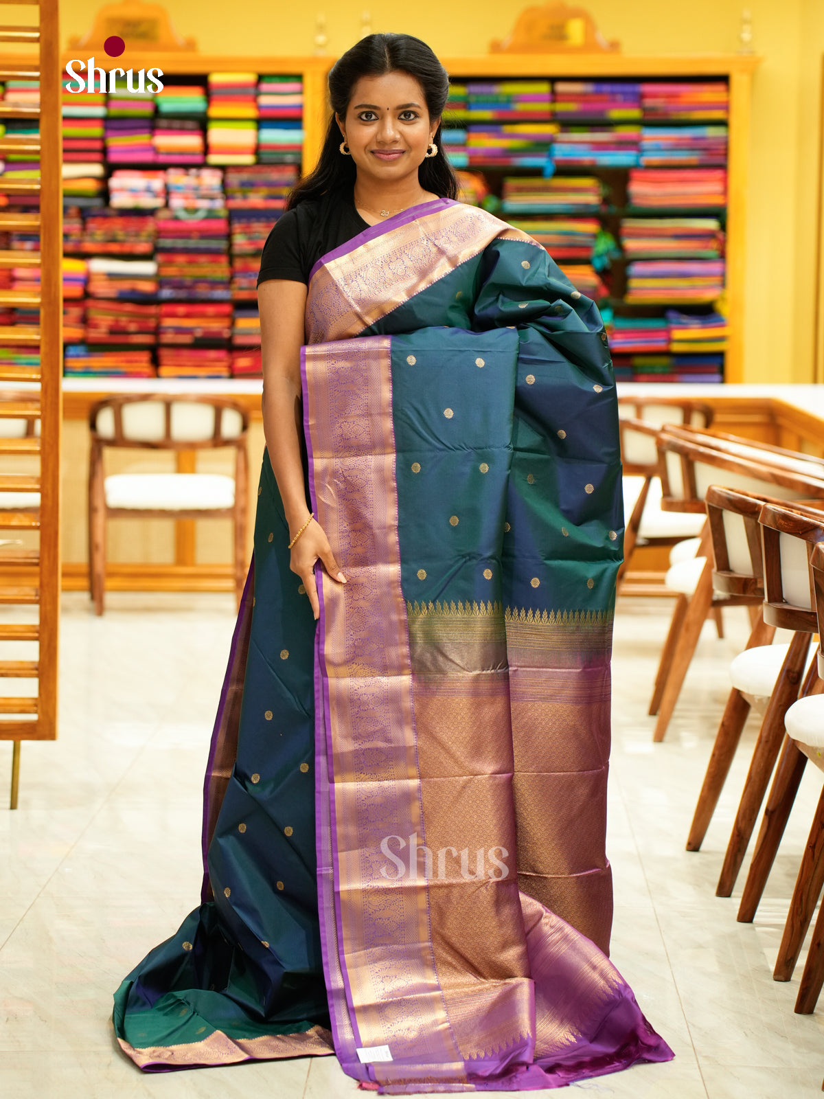 Kanchipuram halfpure Saree - EH25015