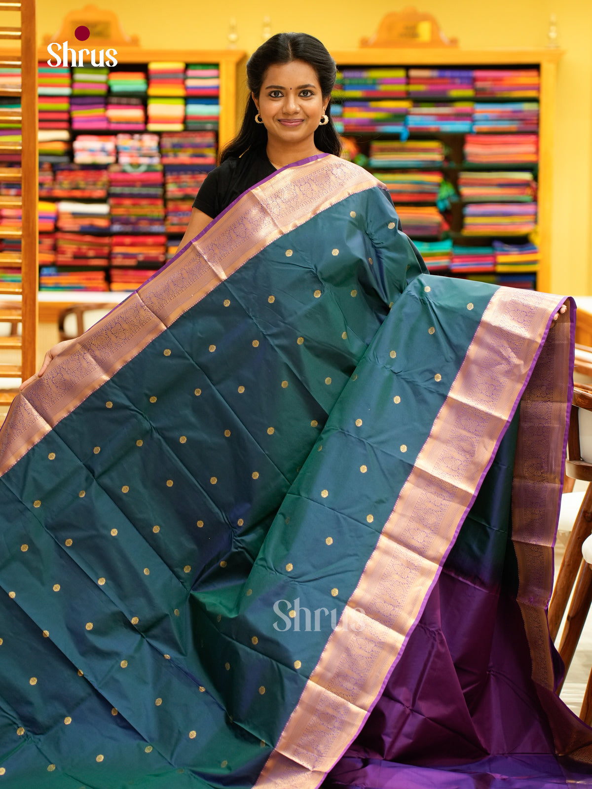 Kanchipuram halfpure Saree - EH25015