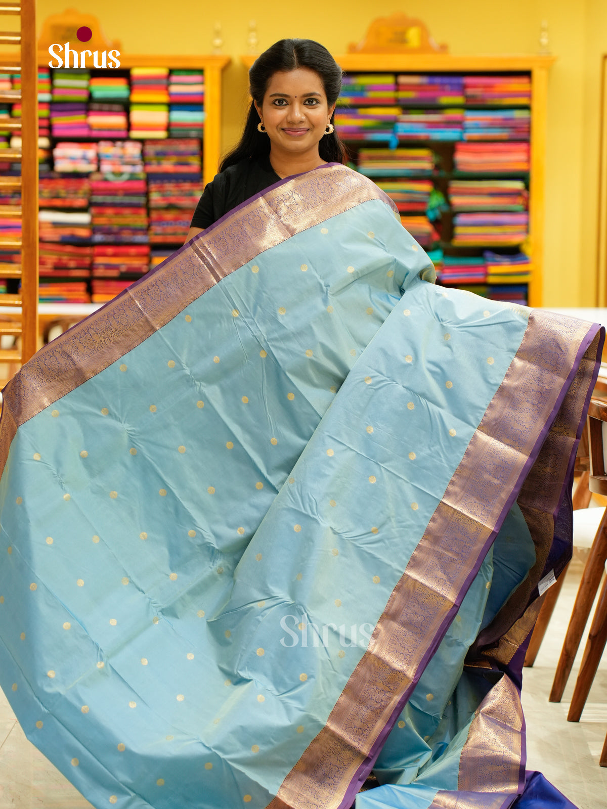 Kanchipuram halfpure Saree - EH25027