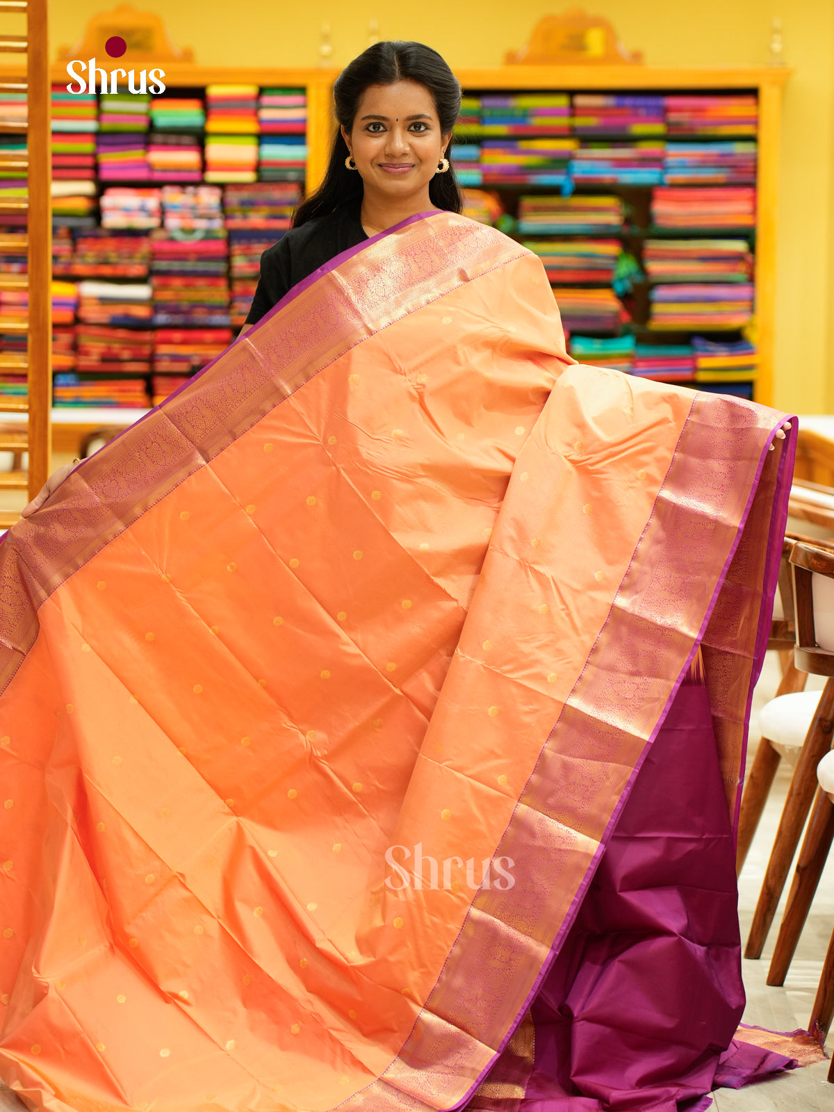 Kanchipuram halfpure Saree - EH25034