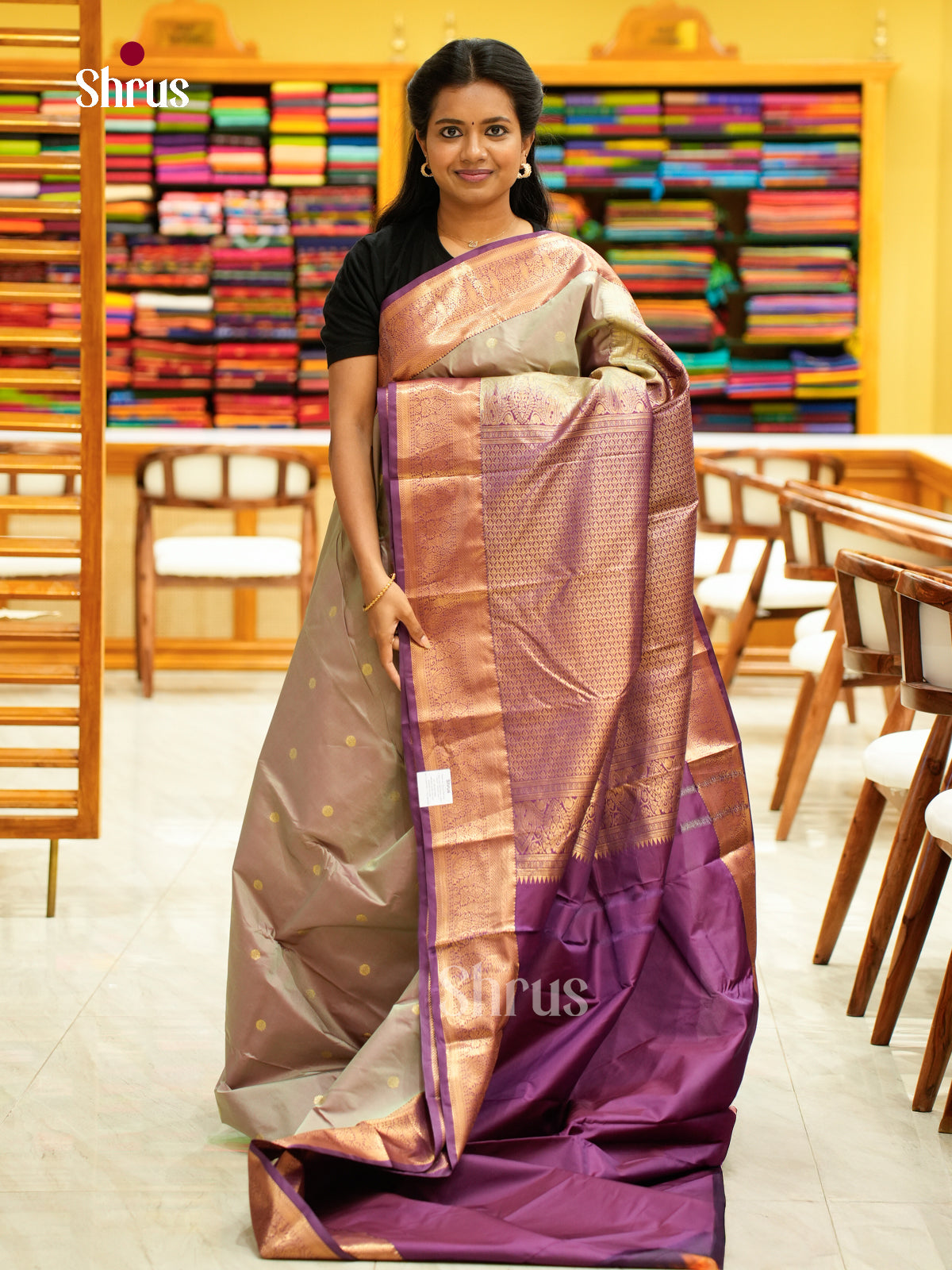 Kanchipuram halfpure Saree - EH25057