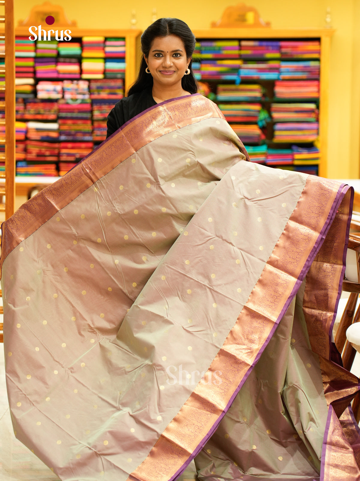 Kanchipuram halfpure Saree - EH25057