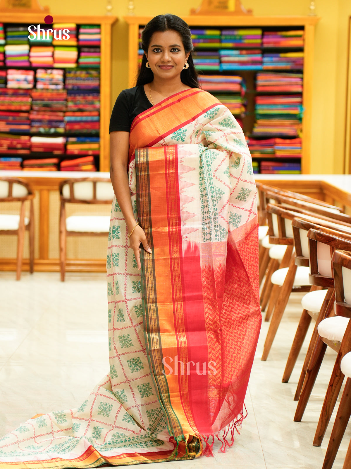 Silk Cotton Saree - EH28084