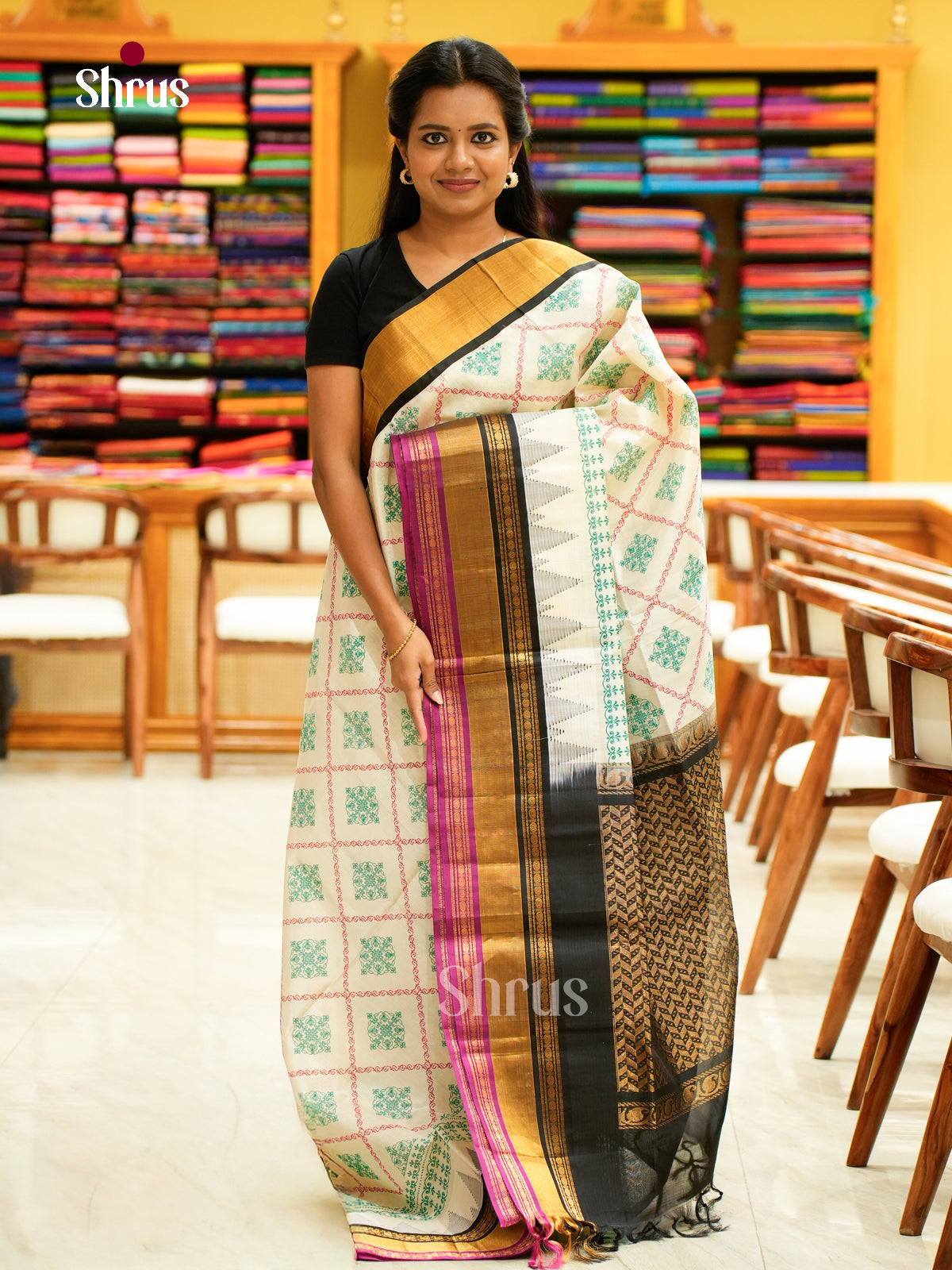 Silk Cotton Saree - EH28102