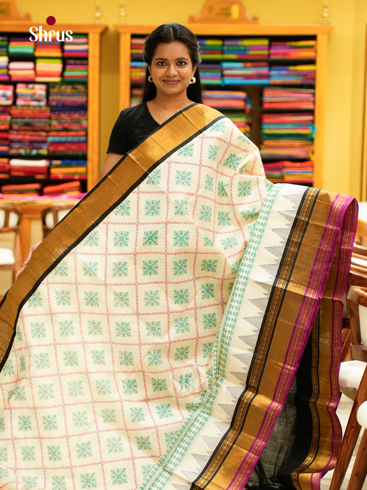 Silk Cotton Saree - EH28102