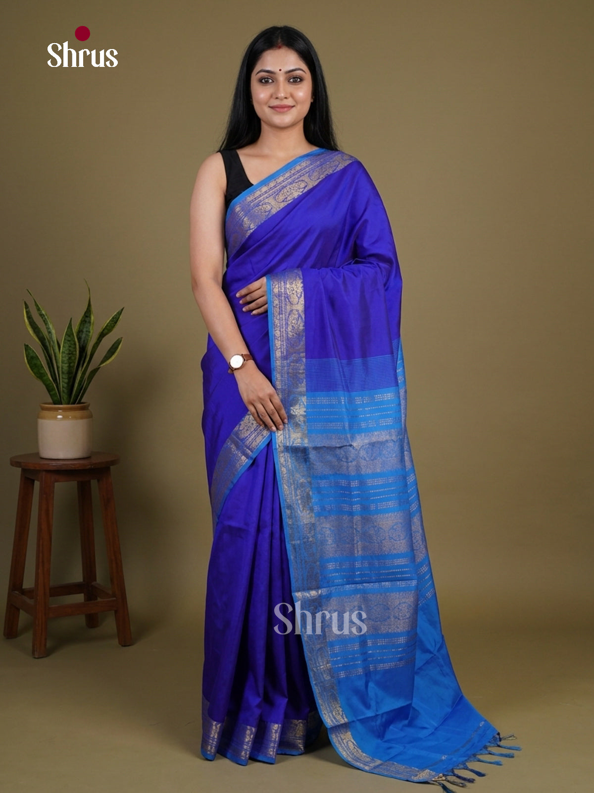 Silkcotton-halfpure Saree - EH28123