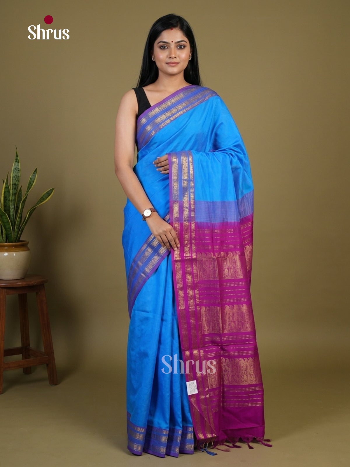 Silkcotton-halfpure Saree - EH28124
