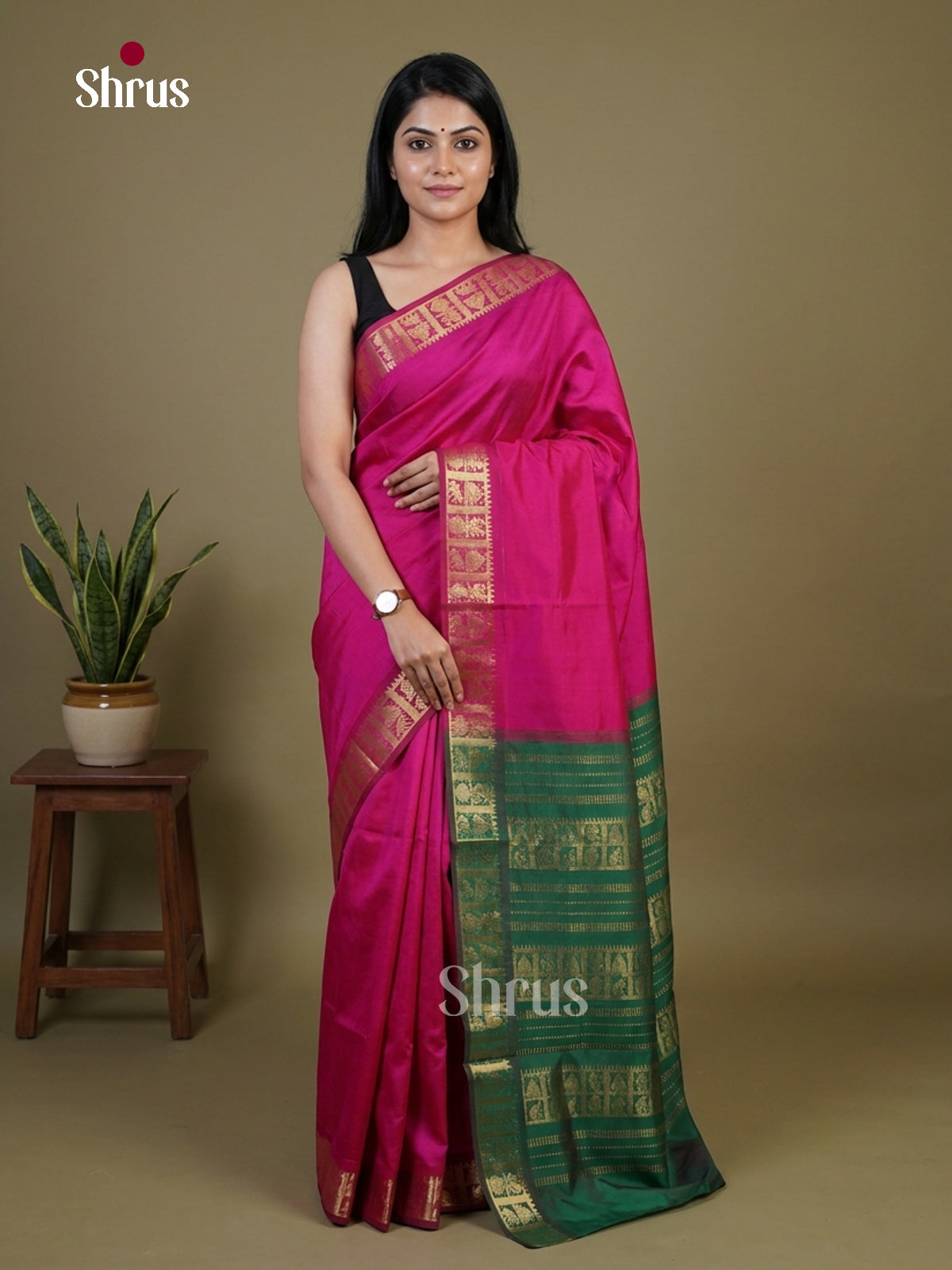Silkcotton-halfpure Saree - EH28126