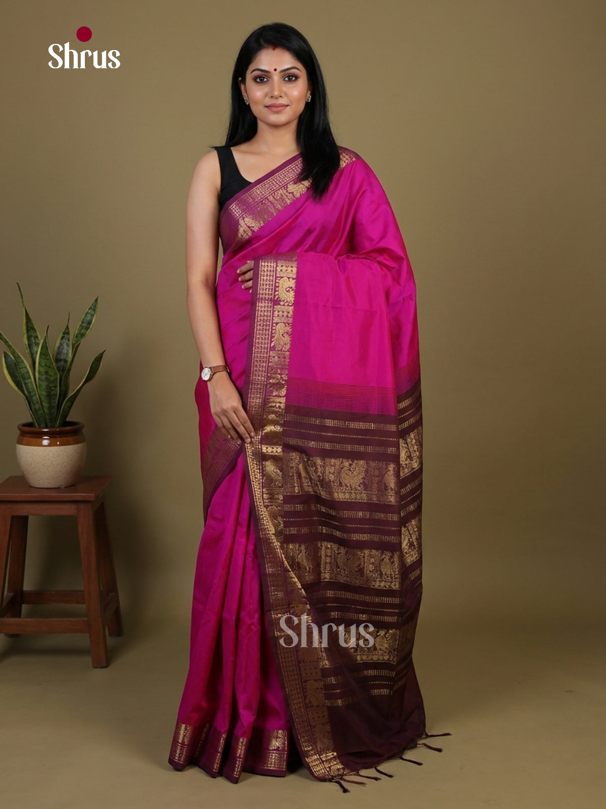 Silkcotton-halfpure Saree - EH28132