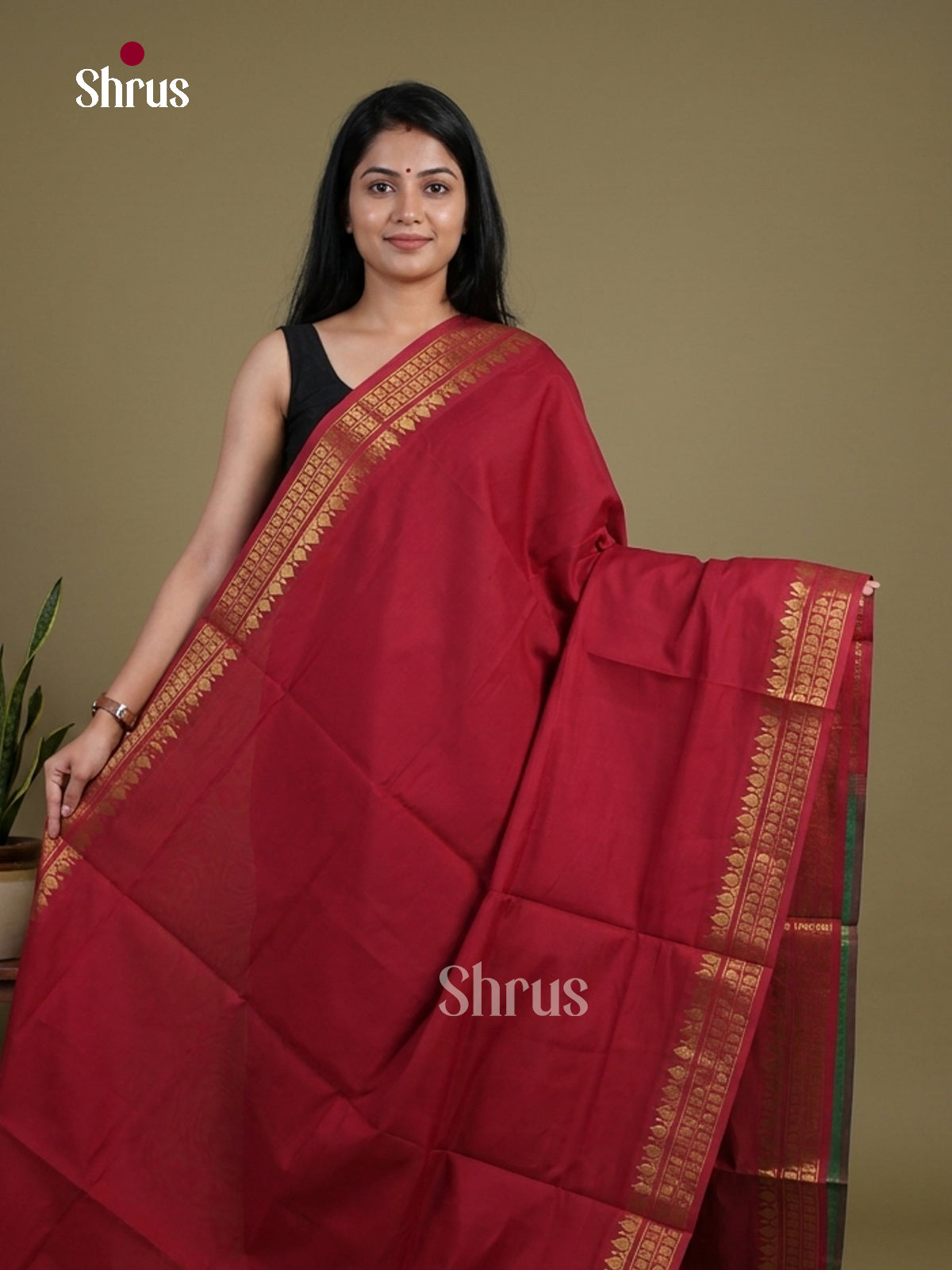 Silkcotton-halfpure Saree - EH28134
