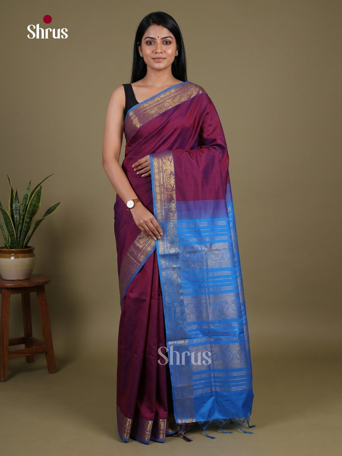Silkcotton-halfpure Saree - EH28137