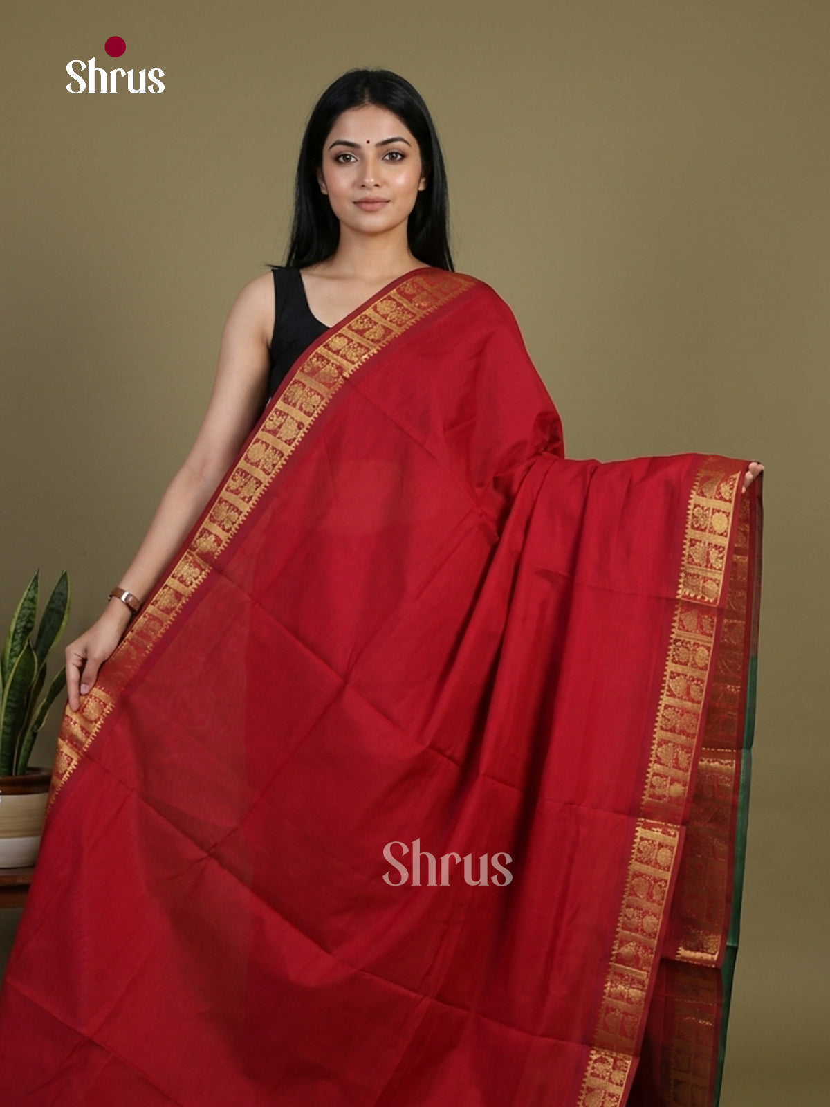 Silkcotton-halfpure Saree - EH28154