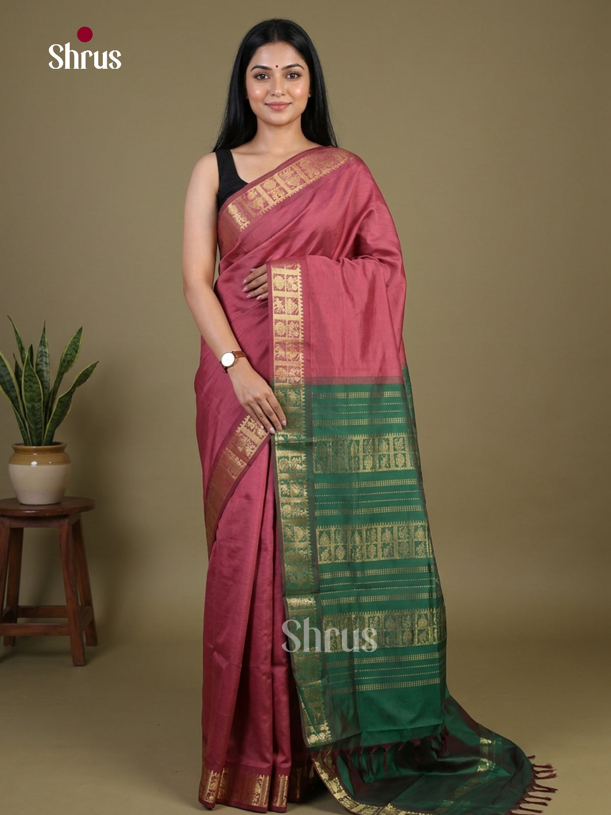 Silkcotton-halfpure Saree - EH28163