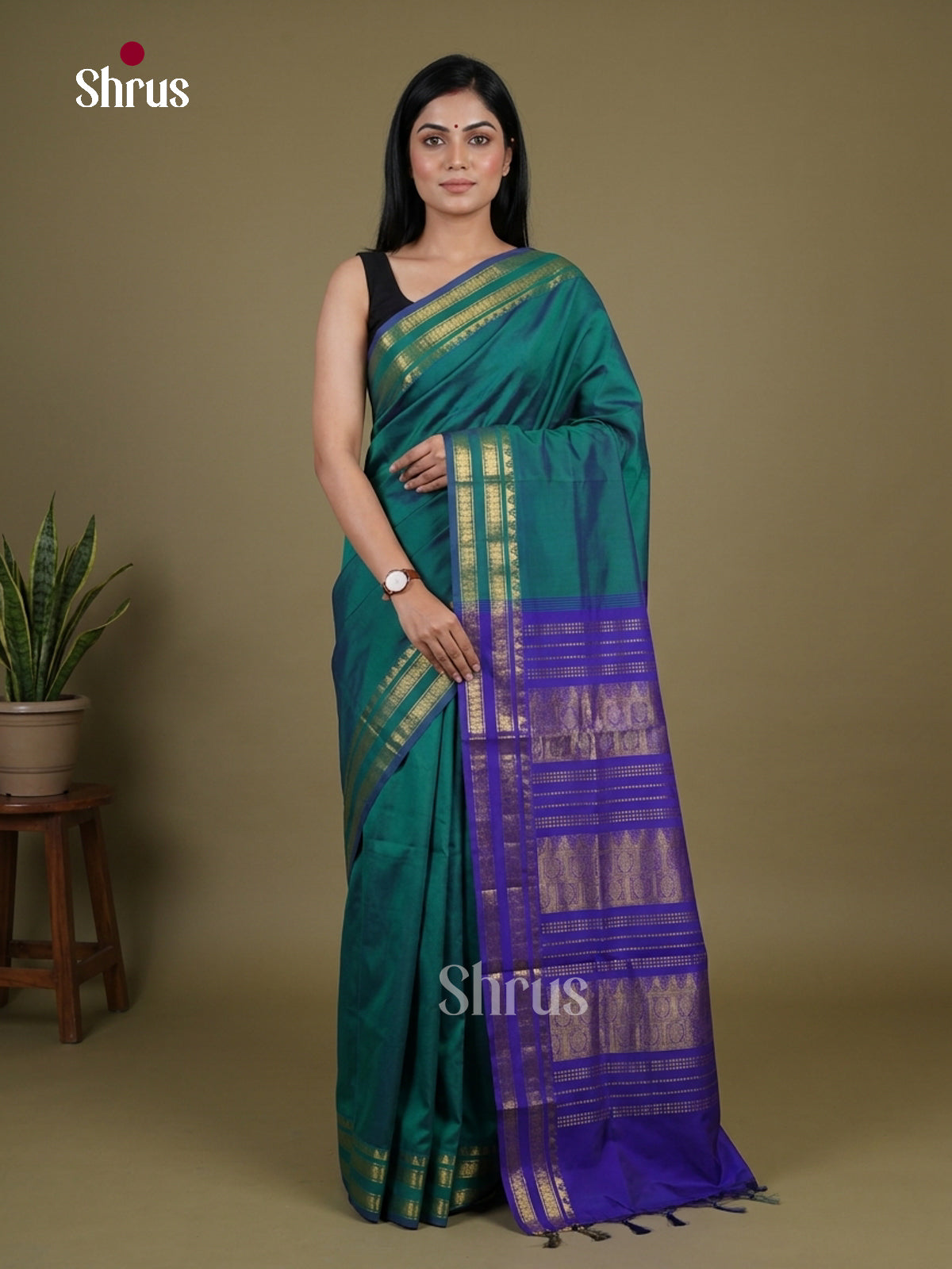 Silkcotton-halfpure Saree - EH28167