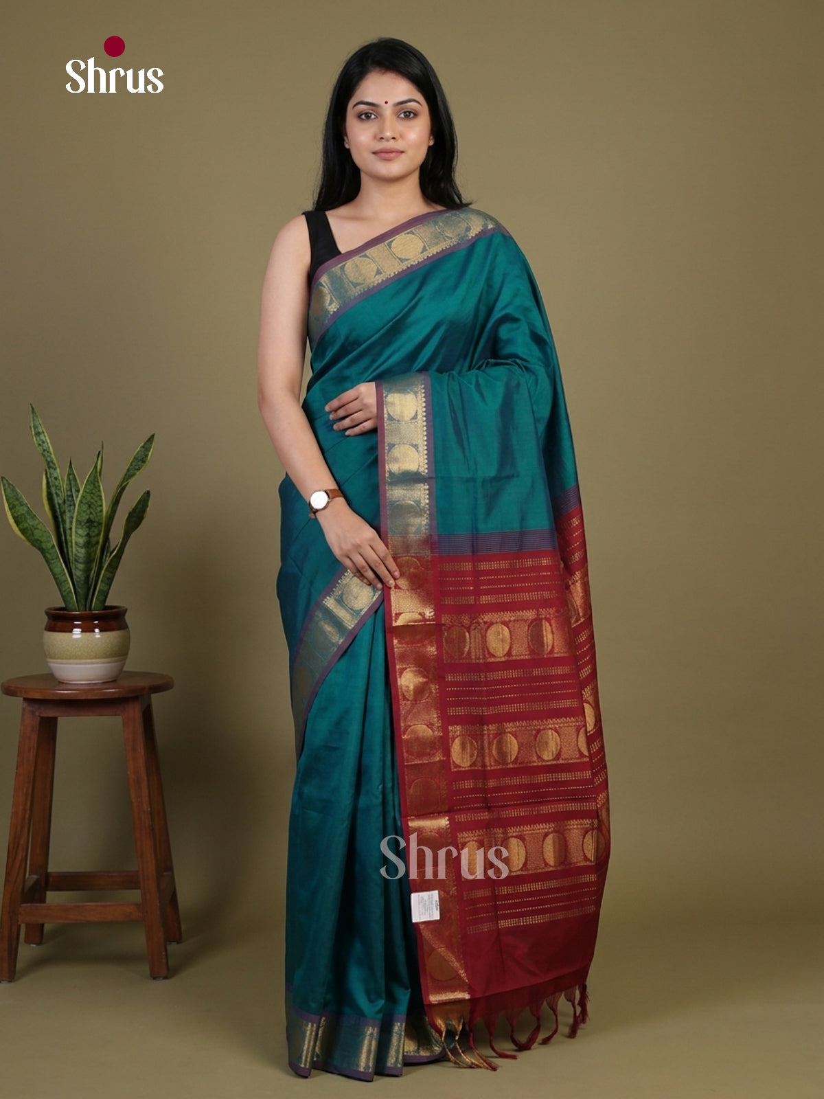 Silkcotton-halfpure Saree - EH28182