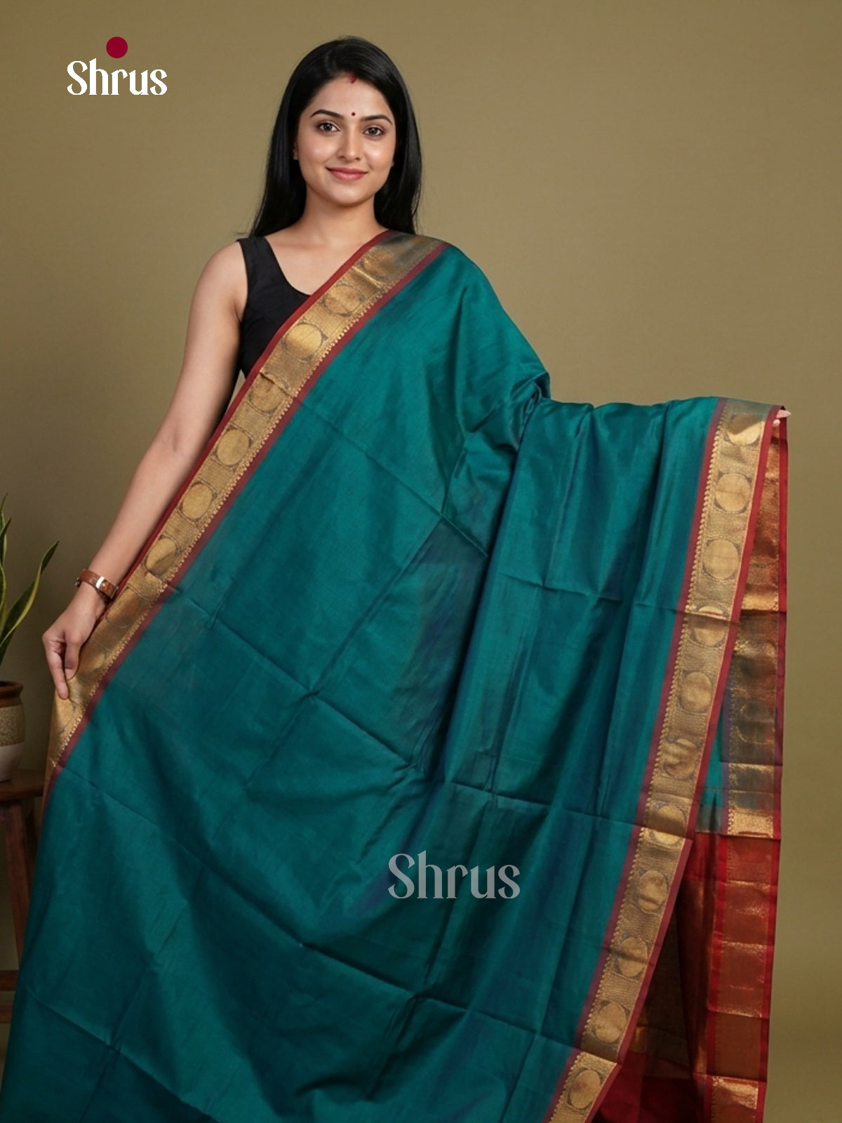 Silkcotton-halfpure Saree - EH28182