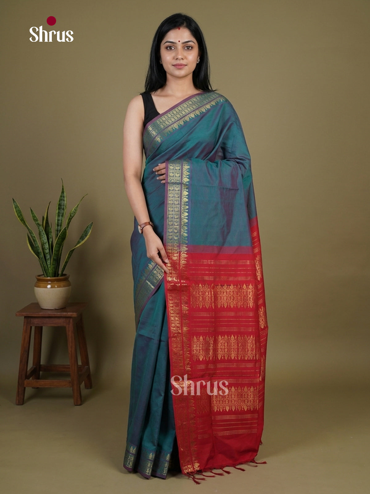 Silkcotton-halfpure Saree - EH28184