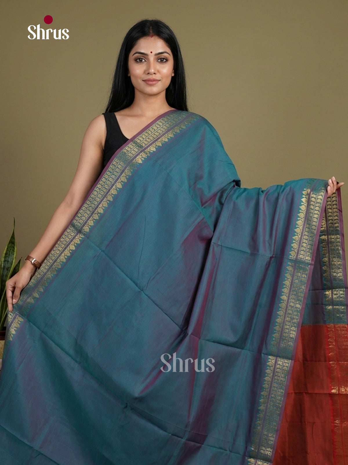 Silkcotton-halfpure Saree - EH28184