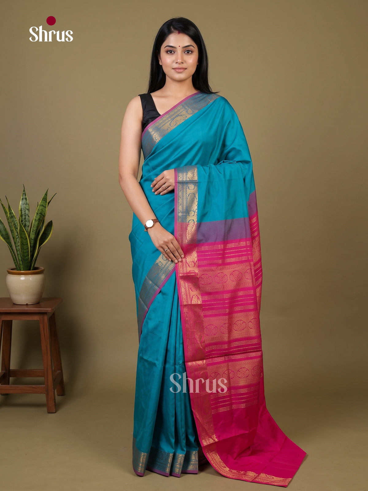 Silkcotton-halfpure Saree - EH28190
