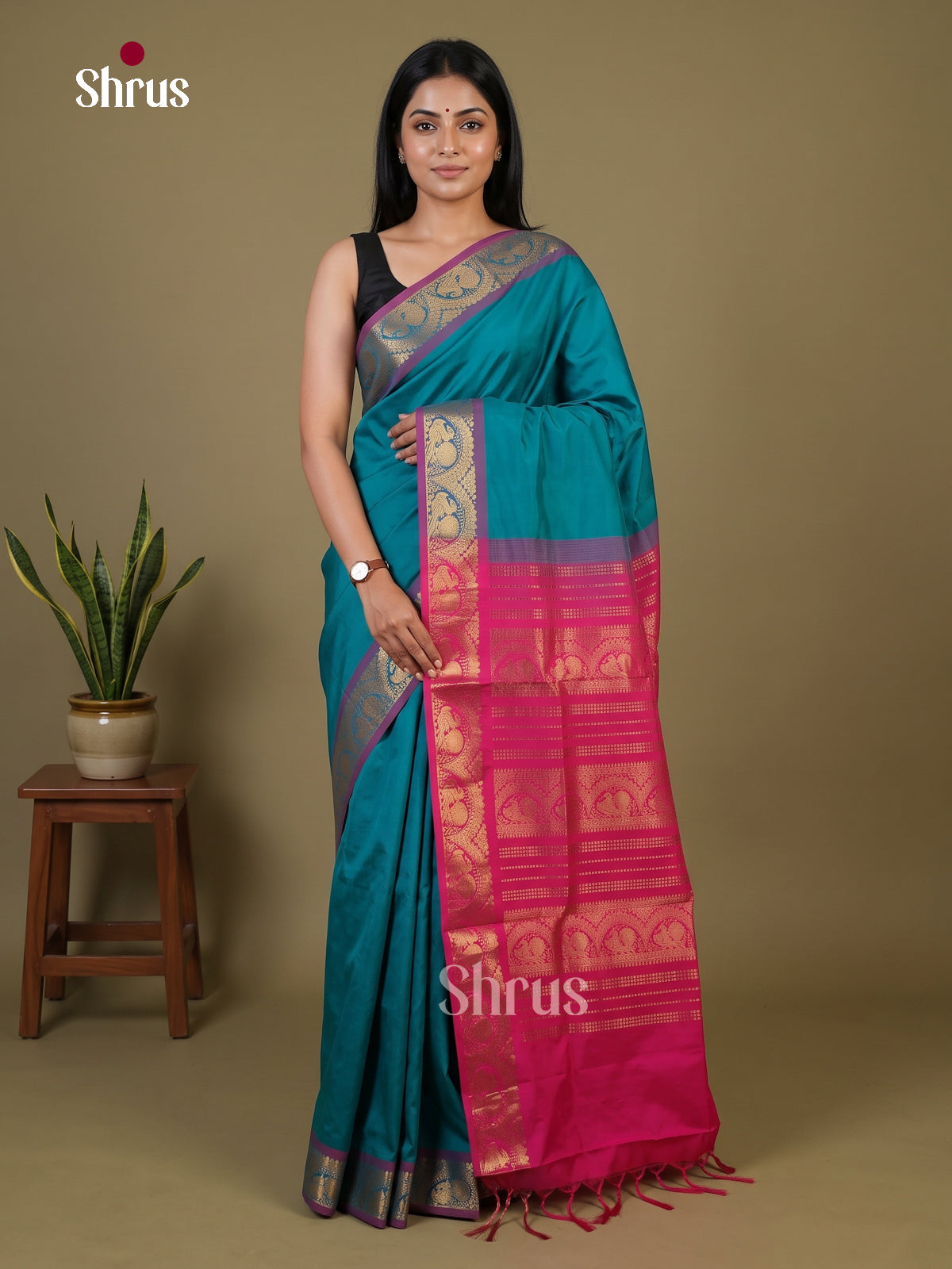Silkcotton-halfpure Saree - EH28191