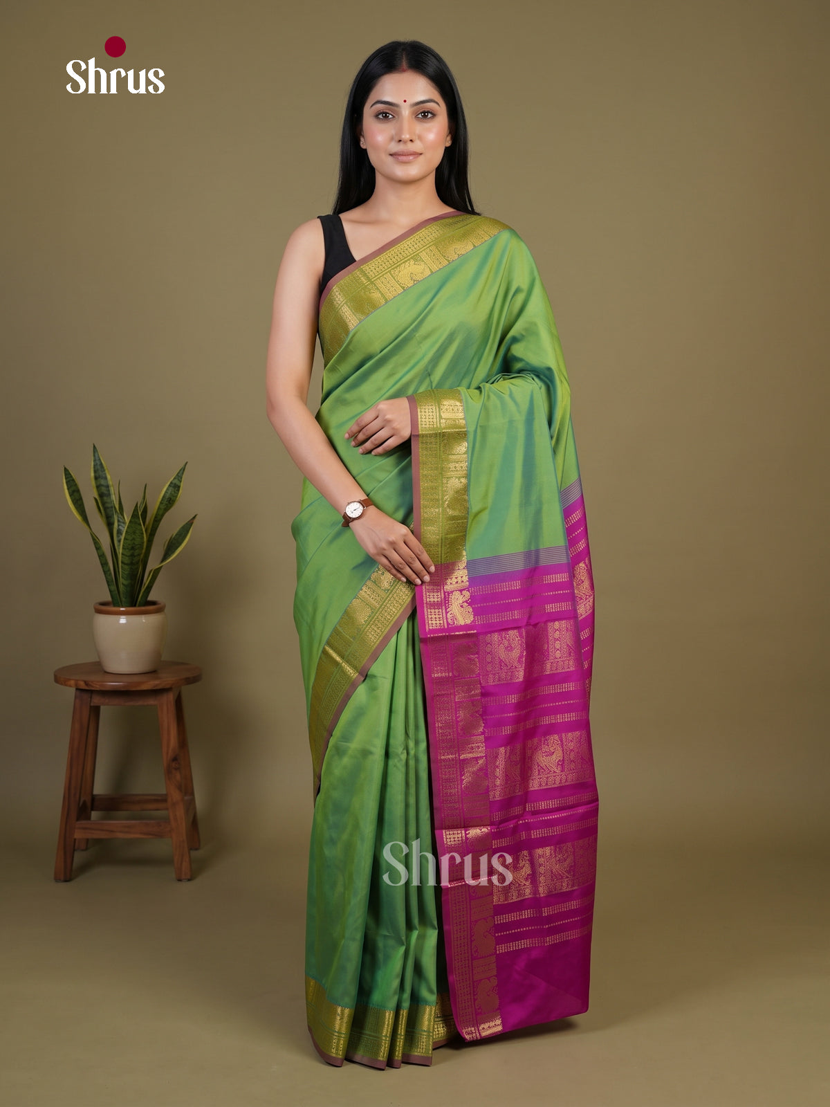Silkcotton-halfpure Saree - EH28195