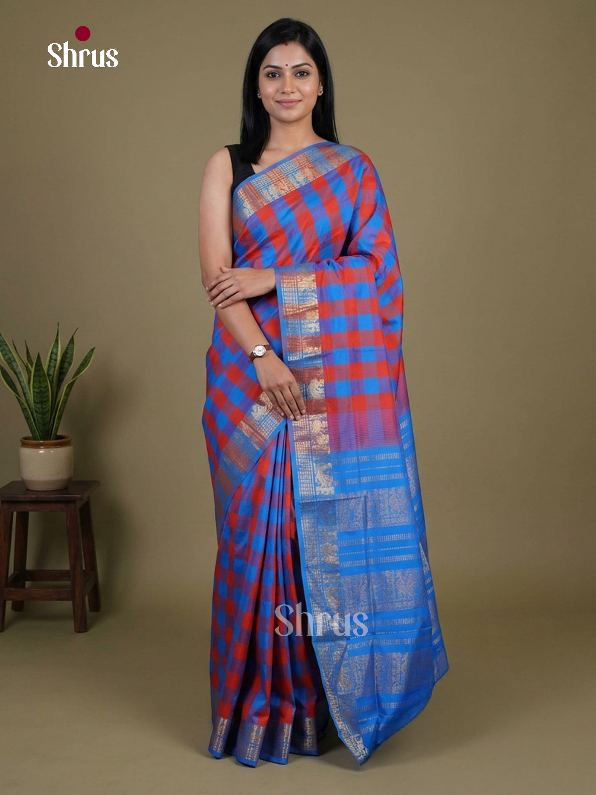 Silkcotton-halfpure Saree - EH28215