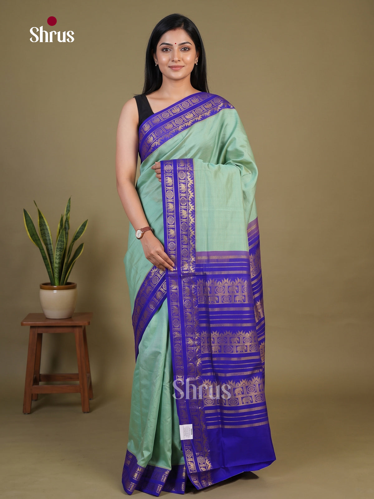 Silkcotton-halfpure Saree - EH28256