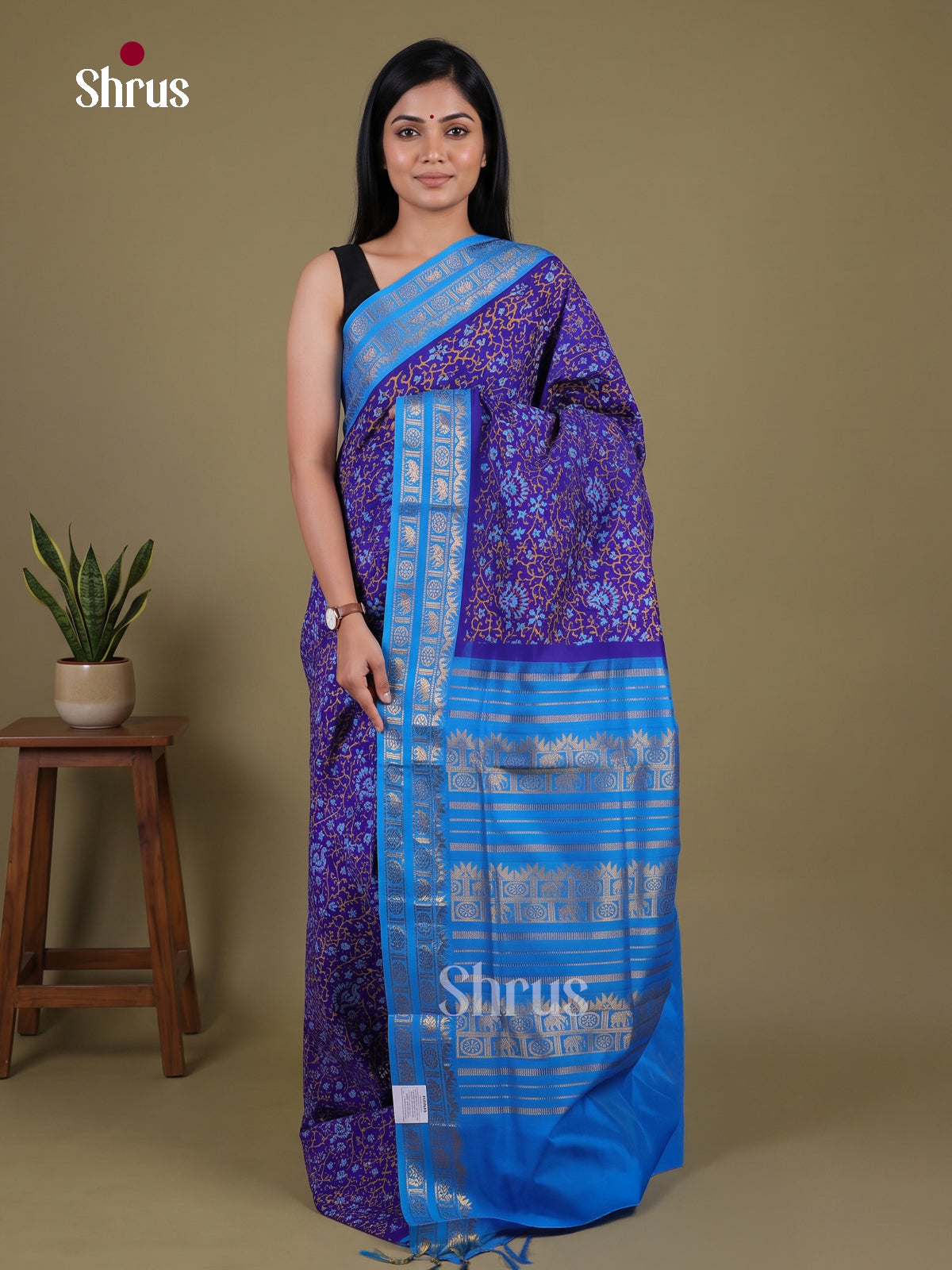 Silkcotton-halfpure Saree - EH28301