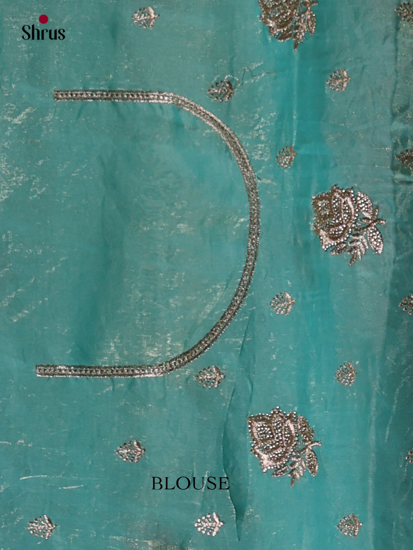 Vibrant Sky Blue Designer Saree with floral sequin embroidery