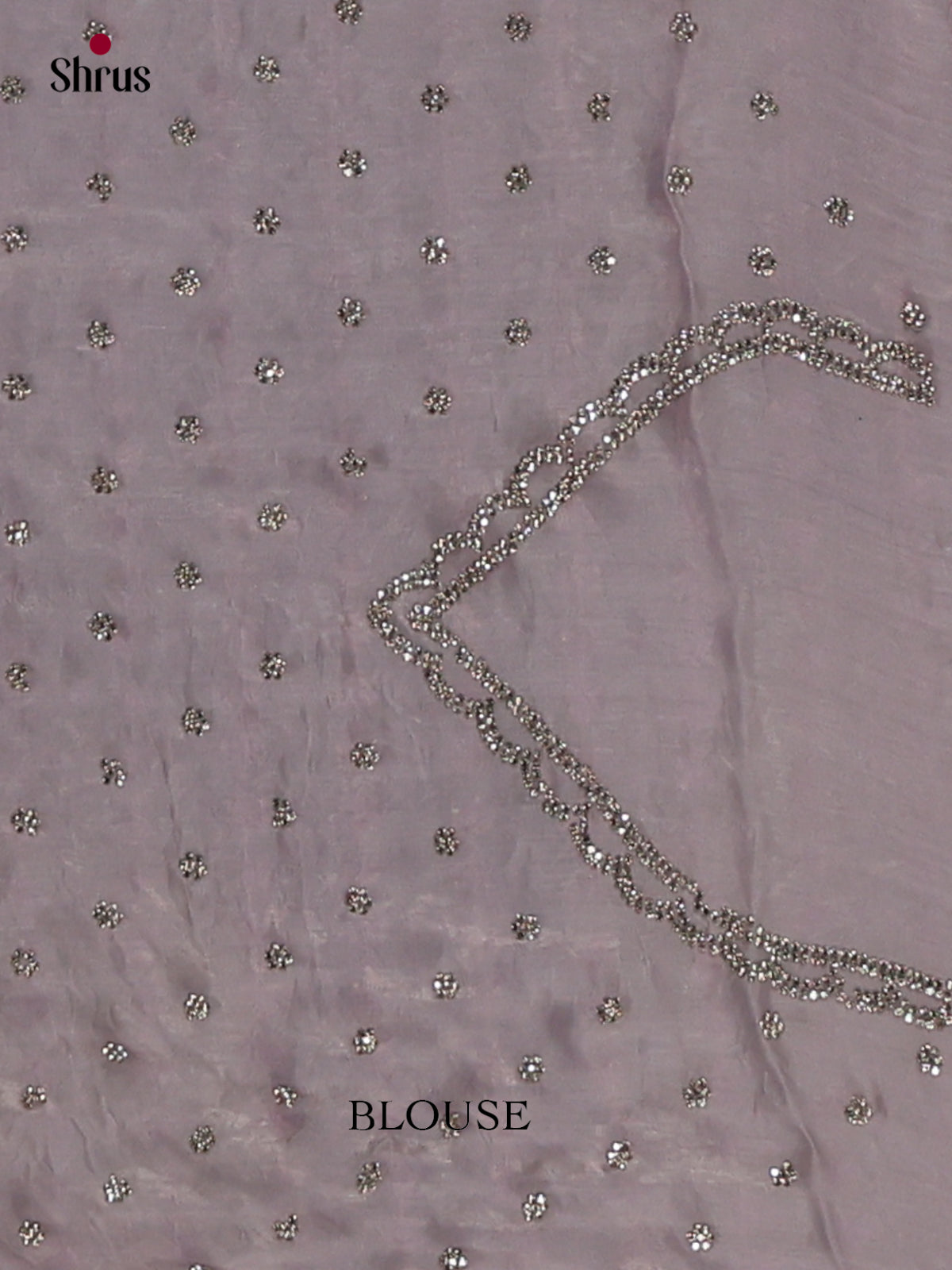 Elegant Mauve Designer Saree with stone work - Shop on Shrus.com