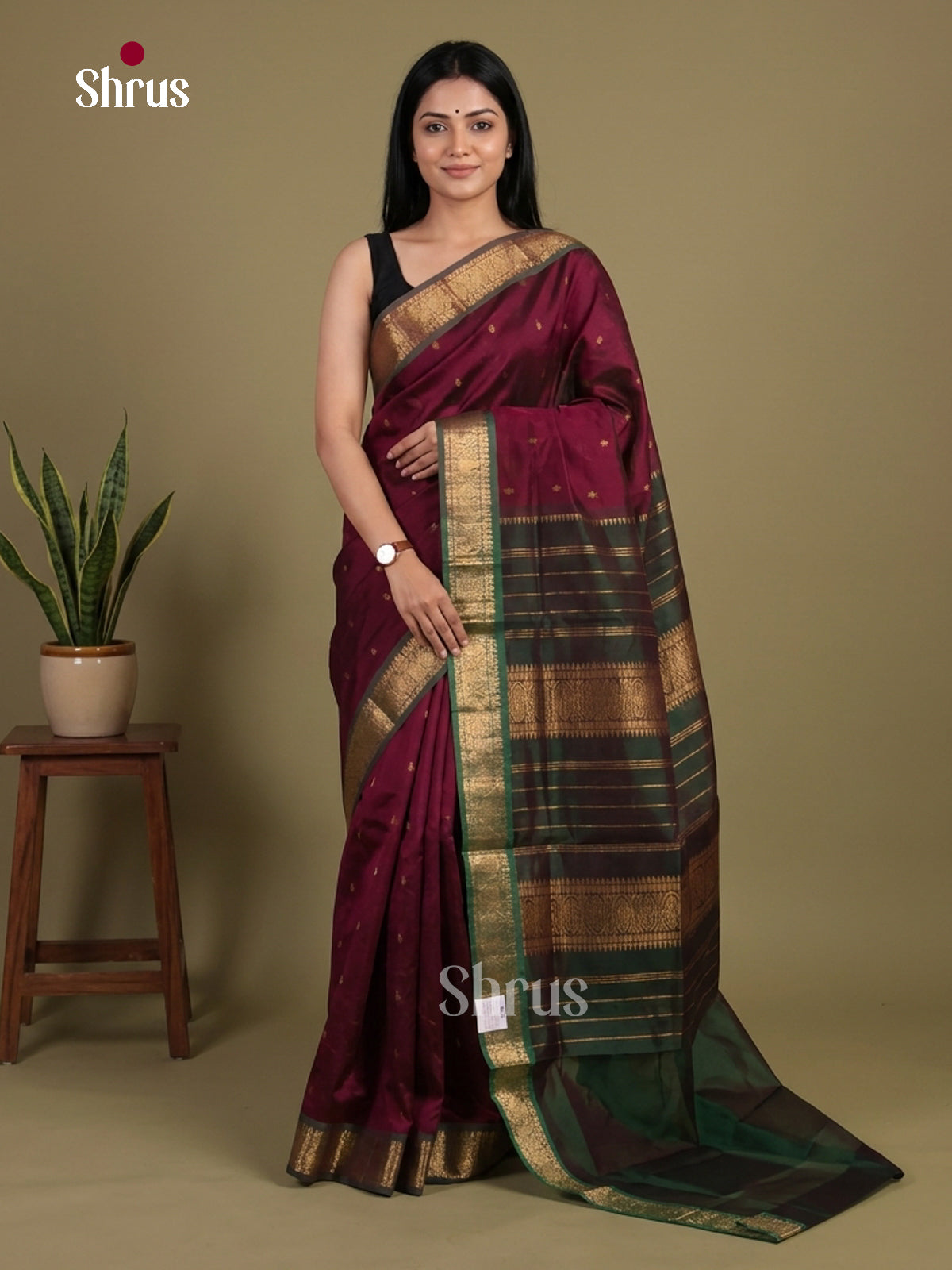 Silk Cotton Saree - EI01056