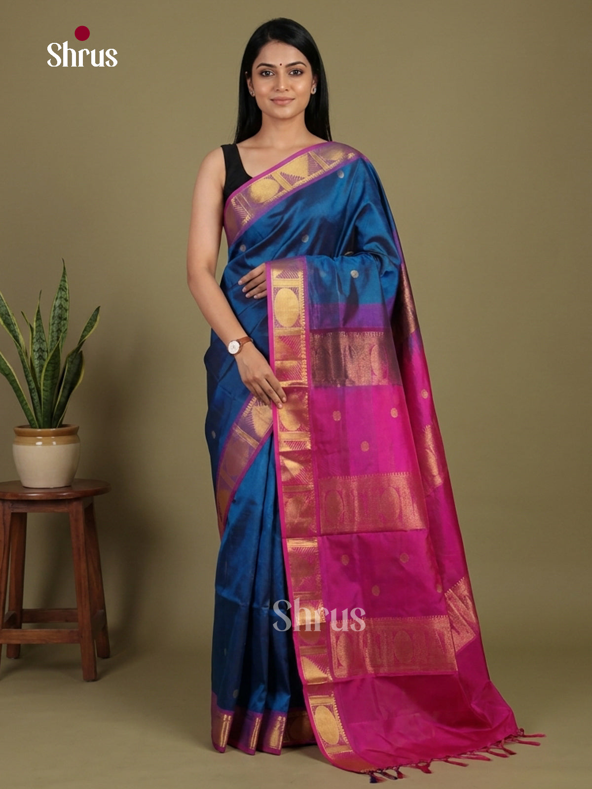Silk Cotton Saree - EI01068