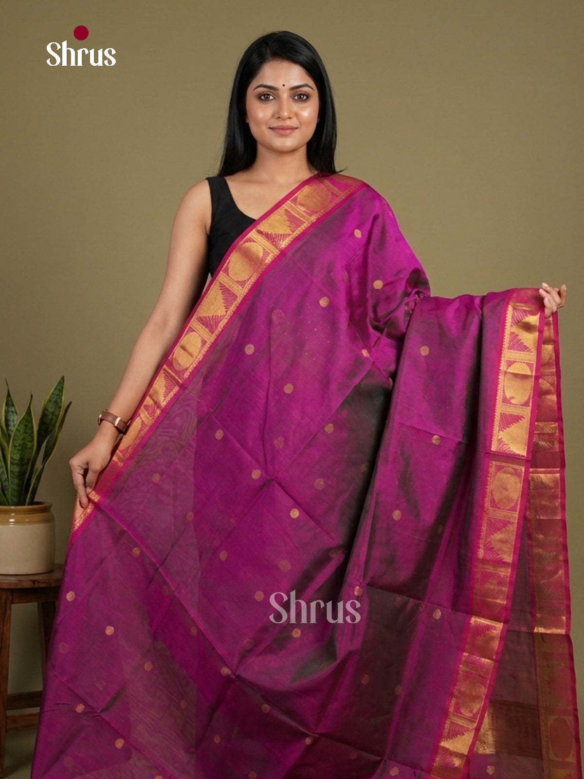 Silk Cotton Saree - EI01082