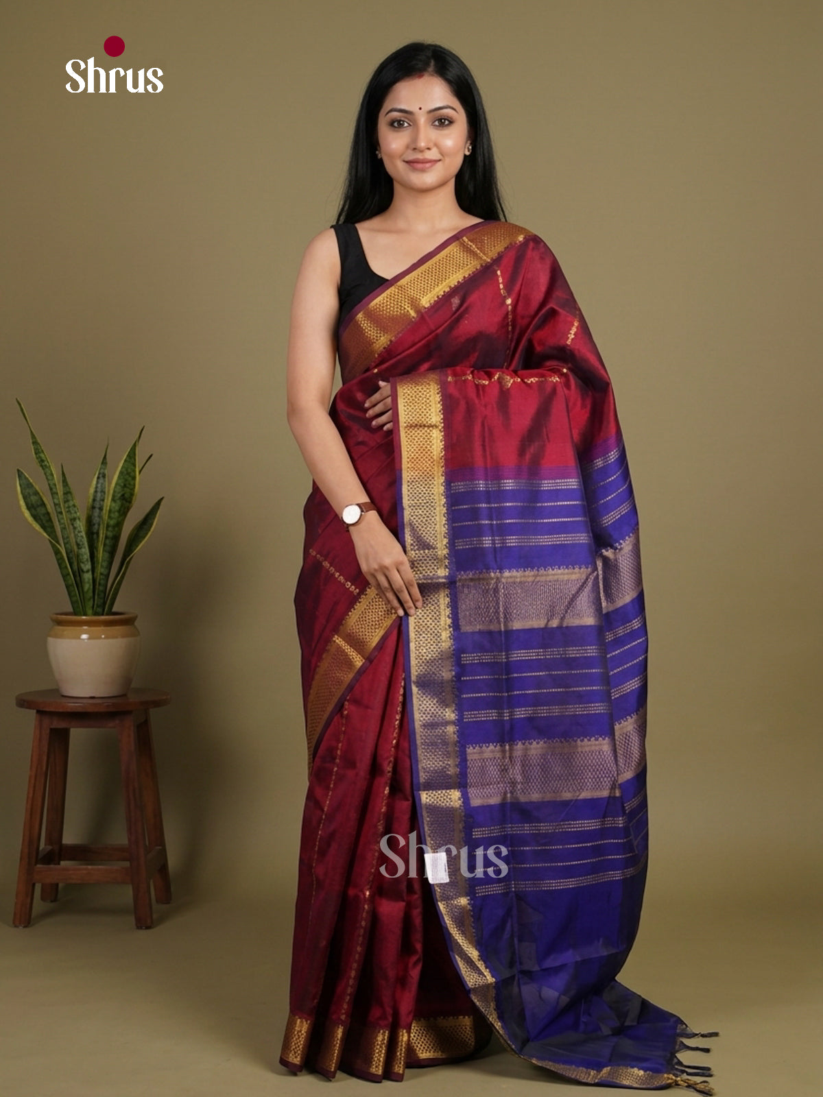 Silk Cotton Saree - EI01086