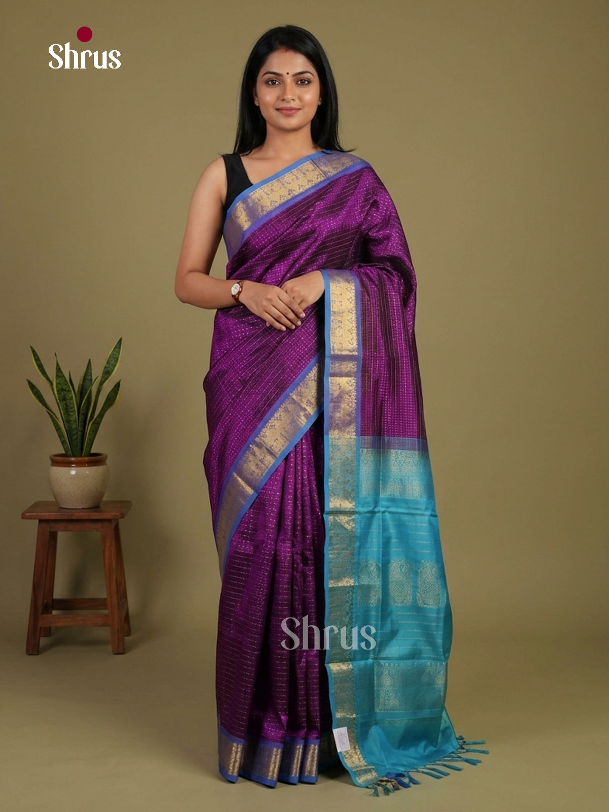 Silk Cotton Saree - EI01102