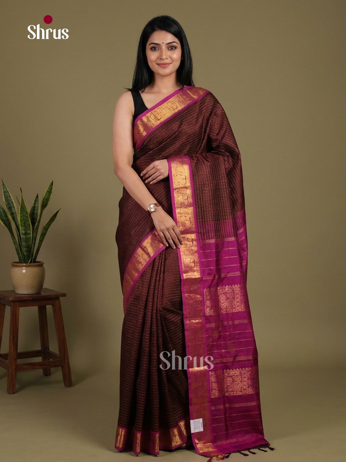 Silk Cotton Saree - EI01107